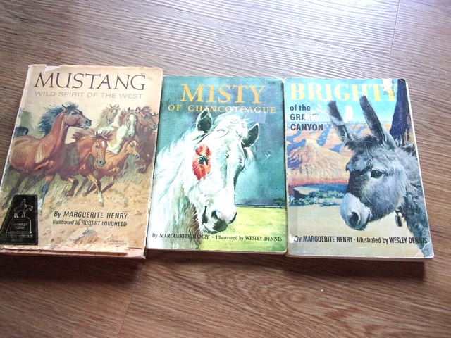 Mustang Wild Spirit West Misty Chincoteague Brighty Henry Dennis Horse Book Lot