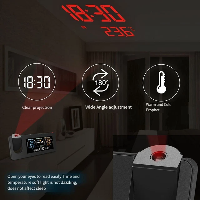 COMPACT WIRELESS WEATHER Station Clock with Easy App Control and Alerts