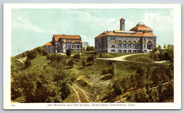 Cincinnati Ohio~Eden Park Art Museum & School~1920s Postcard