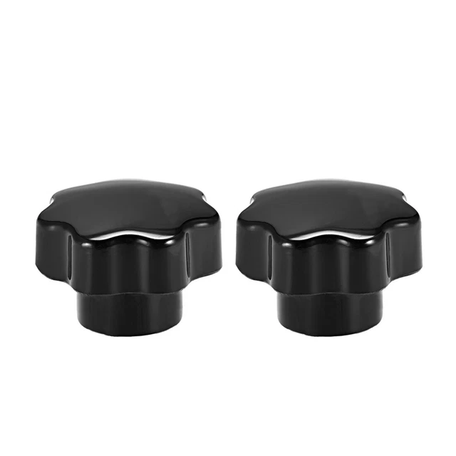 2 Pcs Poignée de bouton étoile M12 Diamètre Insert en laiton femelle fileté noir