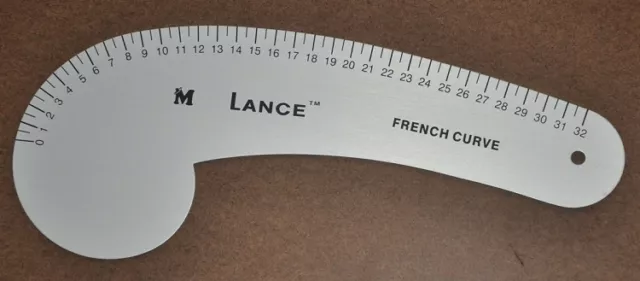 32CM diseñador de aluminio varía curva de forma / regla de curva francesa 32CM diseñador de aluminio varía curva de forma / regla de curva francesa