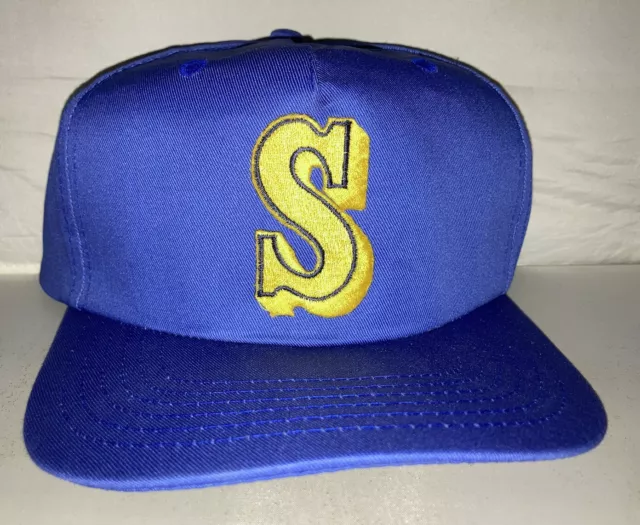 Vtg Seattle Mariners Snapback hat cap MLB Baseball Sga Ken Griffey Plain Logo