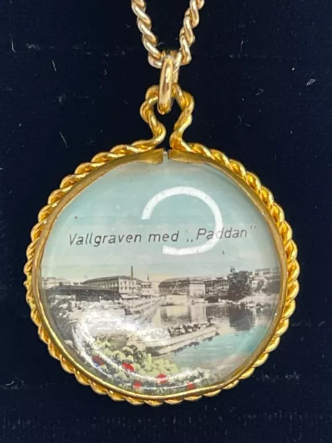 Vintage Gothenburg Sweden Sjöfartsmuseet Museum Souvenir Bubble Souvenir Pendant