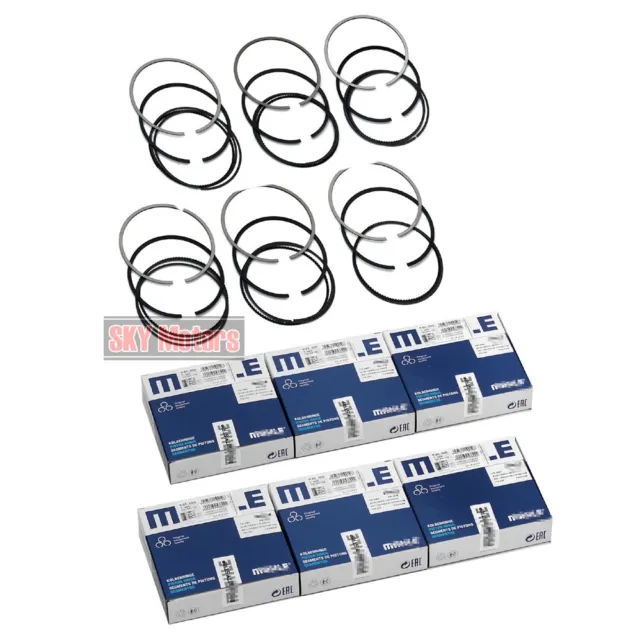 6x Piston Rings Set For BMW 325i 330Ci E46 E39 E60 E61 E83 M54B25 M54B30 2.5 3.0