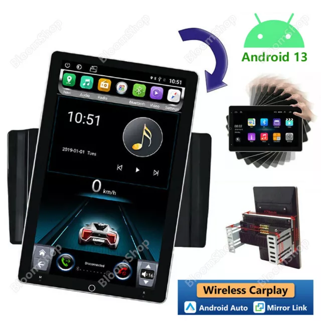 10.1'' Double 2Din Android 13 Car Radio GPS Navi WIFI Apple Carplay Touch Stereo