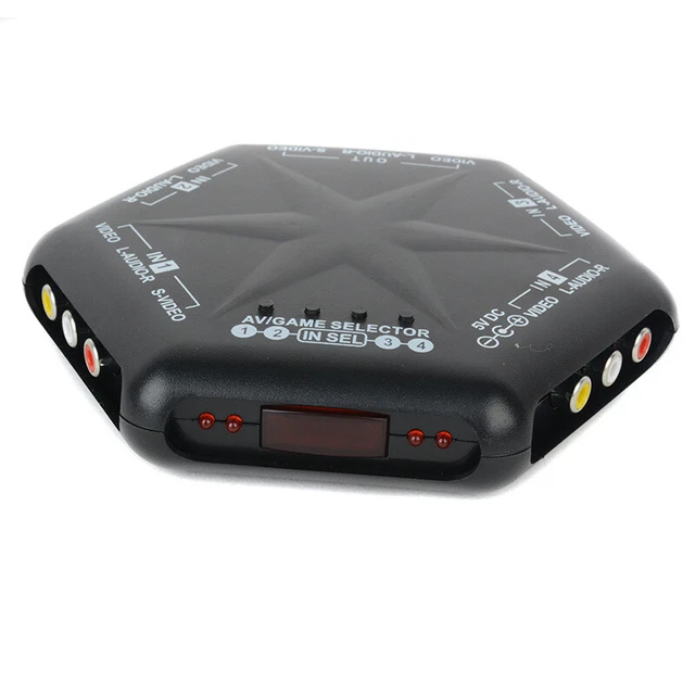 4 in 1 out S-Video Video Audio Game RCA AV Switch Box Selector H 2