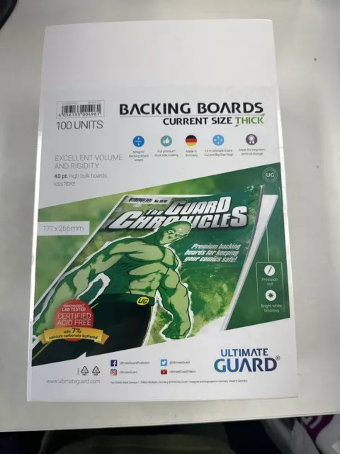 Ultimate Guard Backing Boards Thick Current Size Free Postage