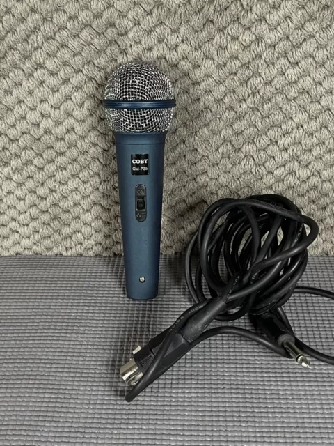 Coby CM-P35 Blue Dynamic Microphone w/ XLR 3 Pin Mic Cable