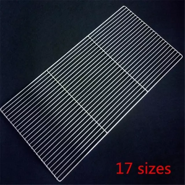 Stainless Steel BBQ Grill Mesh Square Wire Barbecue Rack Grid Grate No Stick