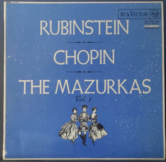 Rca Sb-6702 Chopin The Mazurkas Vol. 1 Rubinstein Ed 1 1967 Uk Vinyl Pressing