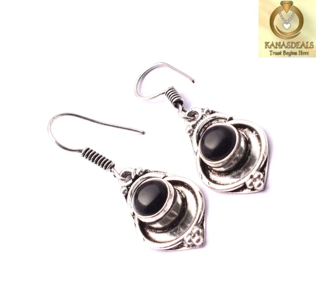 Black Onyx Plated Earring Marvelous Jewellery 4 GM Value-Priced @1.99-71476