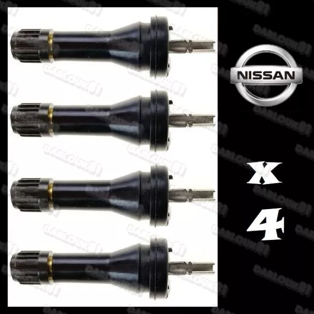 4x Tyre Pressure TPMS Sensor Valve Stem Service for Nissan Qashqai X-Trail Micra