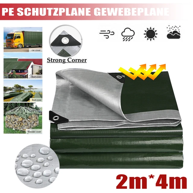 Abdeckplane Gewebeplane LKW Plane Bootsplane Gartenplane Schutzplane mit Ösen PE