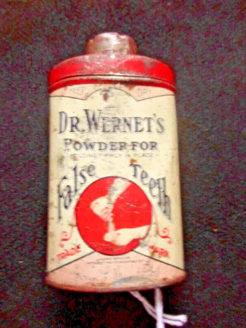 Vintage  Dr. Wernets Powder Tin 4"