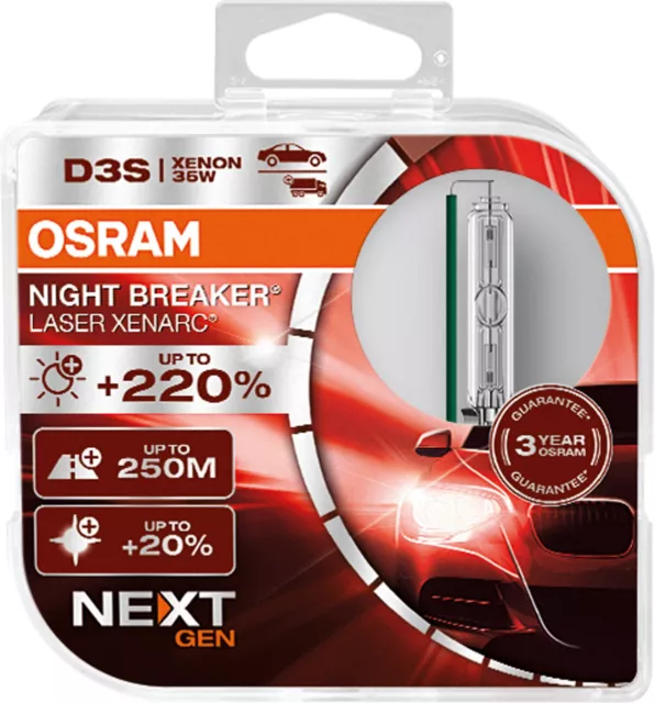 D3S Osram Breaker ® Next Gen  2023 12/24V Xenarc® Night +220% - 3 Year -2 Stück