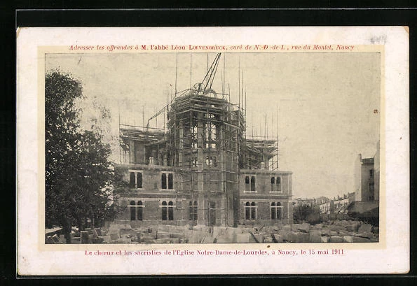 CPA Nancy, Le choeur et les sacresties de l´Eglise Notre-Dame-de-Lourdes 1911