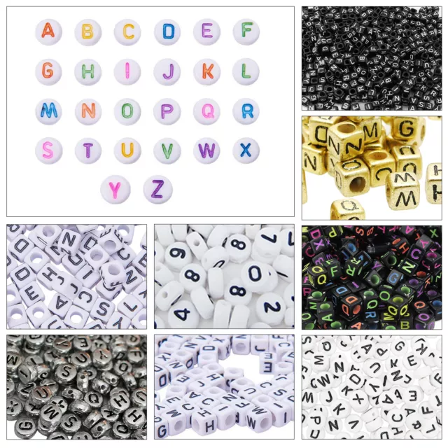 Gemischte Brief Alphabet DIY Perlen Kinder Mädchen Edelsteine Bunt Schmuck Gifts
