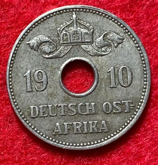 German East Africa 10 Heller 1910 J