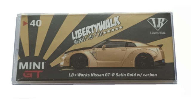 TSM MINI GT 40 Liberty Walk LB Works Nissan GT-R R35 Satin Gold w ...