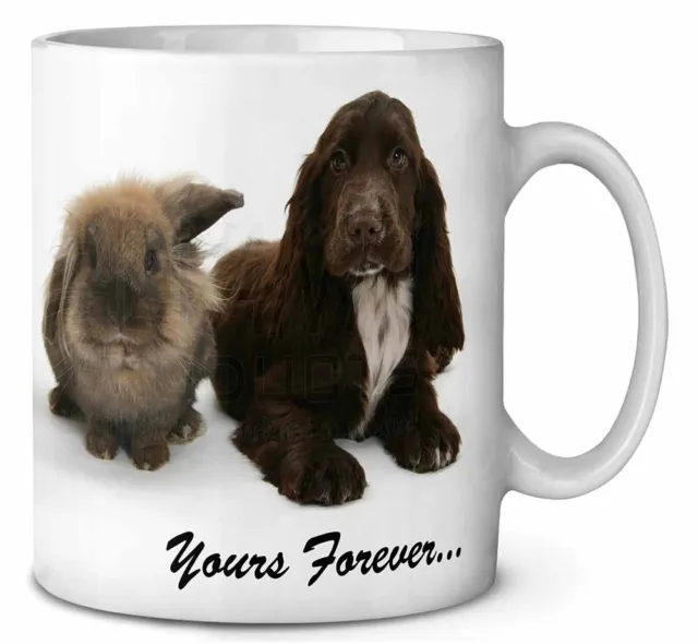 Animals 'Yours Forever' Sentiment Ceramic 10oz Coffee Mug/Tea Cup, AD-SC2yMG