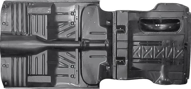 1955-57 Bel Air; Complete Floor Pan & Trunk Pan; with Braces; 2 door Hardtop;