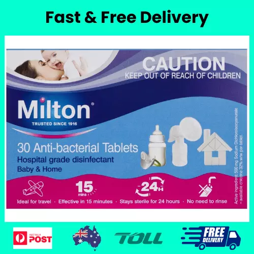 New-Milton Antibacterial Tablets 30 Pack-Au