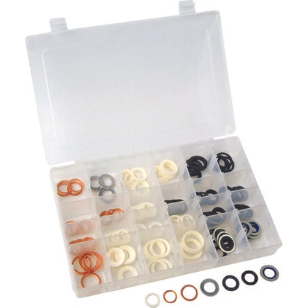 120-Piece Oil Drain Plug Gasket Assortment; 389
