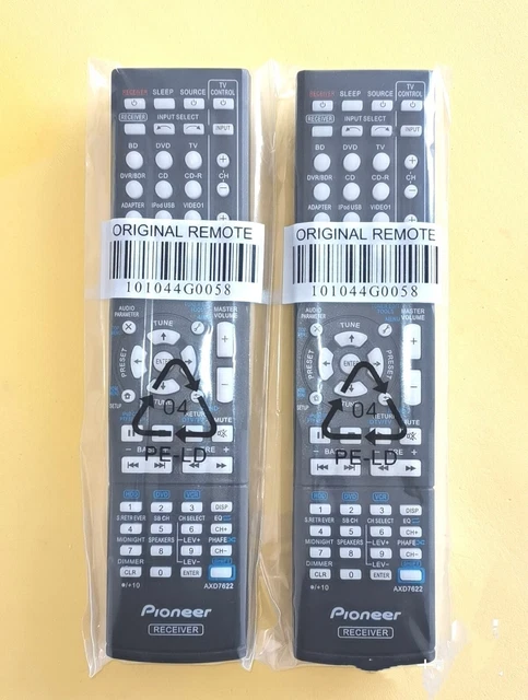 Pioneer amplifier remote control AXD7622 for model HTP-071 VSX-321-K-P