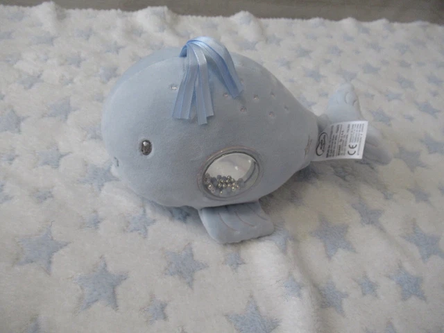 Peluche doudou Baleine bleue miroir hochet tout doux mots d'enfants