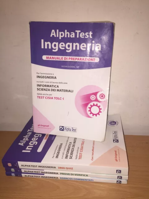 Alpha Test INGEGNERIA Manuale Preparazione,Prove Verifica,Quiz,Esercizi Ed. 2022