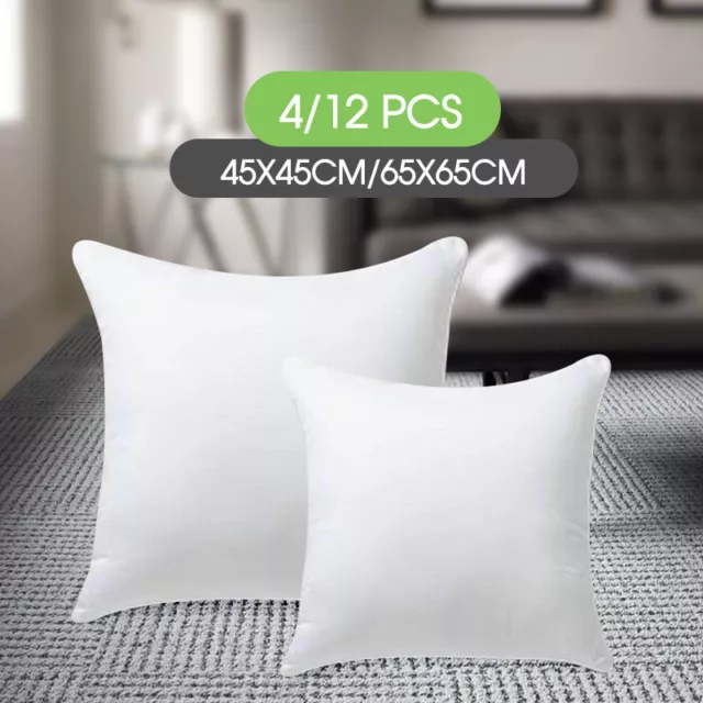 45x45/65x65cm Memory Resilient Cushion Pillow Inserts Polyester Filling 4/12 pcs