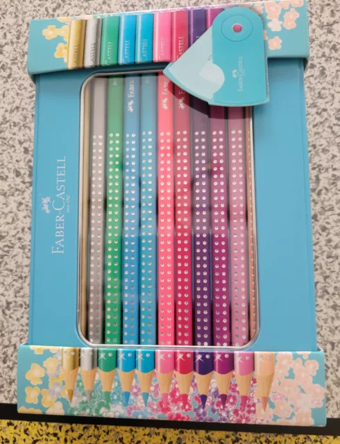 FABER-CASTELL Dreikant-Buntstifte GRIP SPARKLE Geschenkset NEU!!