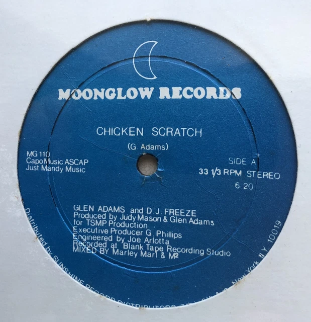 GLEN ADAMS / DJ FREEZE - Chicken Scratch - 12" Single - US IMPORT - ELECTRO/RAP