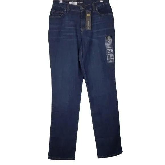 LEE VERONA HIGH rise jeans Blue relaxed fit straight leg Women's Size 4 ...