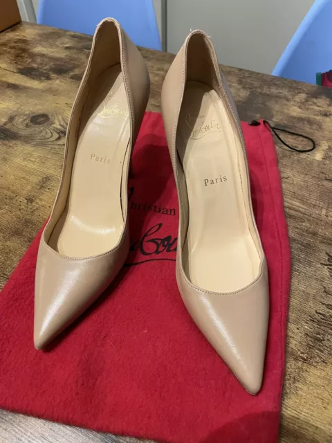 Christian Louboutin So Kate 100  - Nude Leather Pointy Heels 37.5