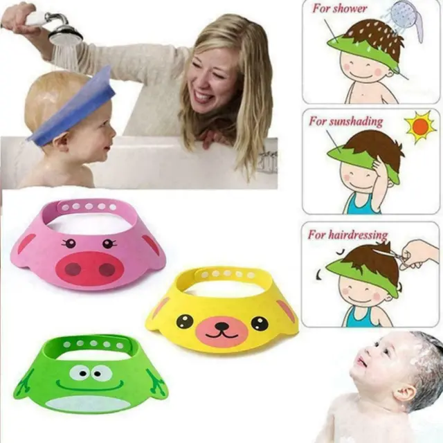 Adjustable Baby Hat Kids Shampoo Bathing Shower Cap CC For Children Caps S5Q9
