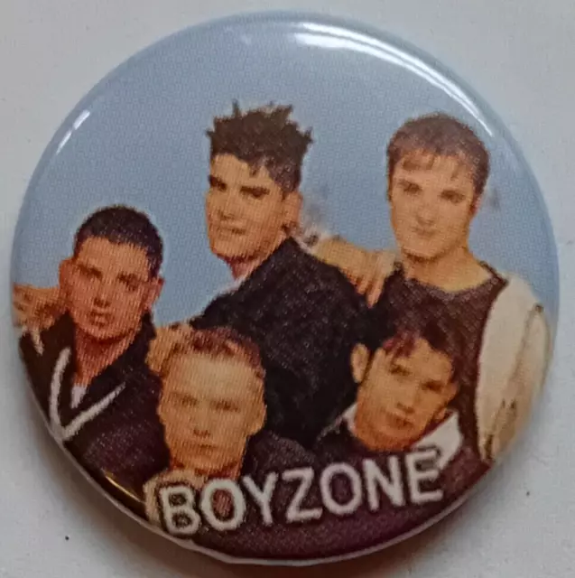 BOYZONE Pop Boy Band Members Portrait Vintage Button Badge 1" Diameter