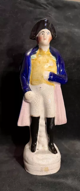 Antique Staffordshire Standing Napoleon Bonaparte Yellow Waistcoat 1850-1875 EUC