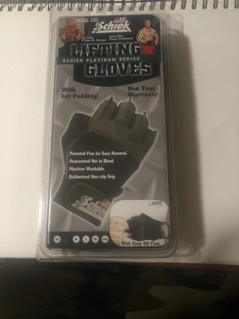 Schiek Sports 530 Platinum Series Weight Lifting Gloves - Black/Gray Gym Gloves