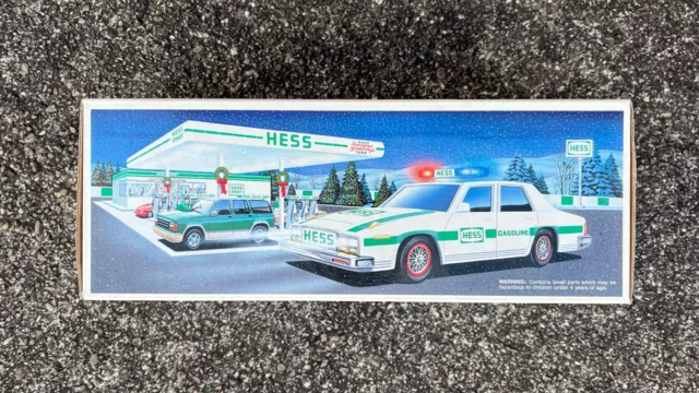 1993 Vintage HESS TRUCK - PATROL CAR in Original Box Police Car