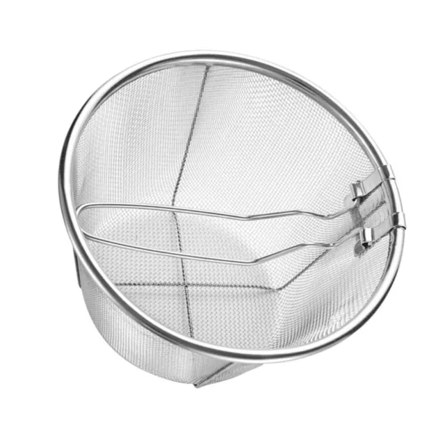 Metal Frying Basket Commercial Snack Food Filter Fold Colander