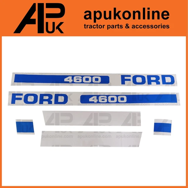 HOOD DECAL Sticker Set Kit Emblem for Ford New Holland 4600
