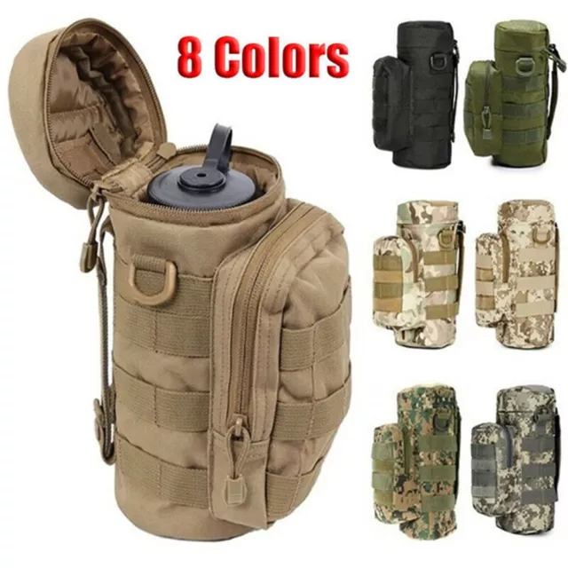 Kettle Bag Tactical Molle Water Bottle Carrier Holder  Pouch Adjustable Outdoor