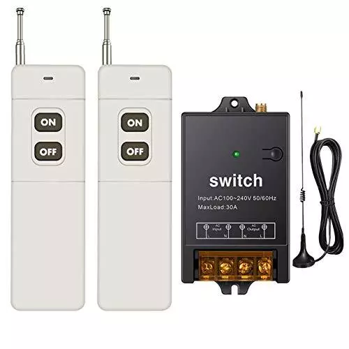 Remote Control Switch,1500M Long Distance,AC 110V/120V/240V /40A Relay Wirele...