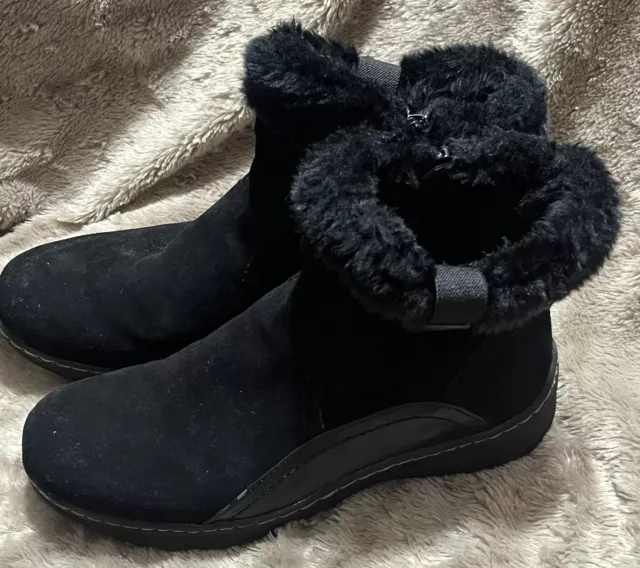 BareTraps Andee Black Suede Nubuck Booties Boots Womens Size 9M EUC 2