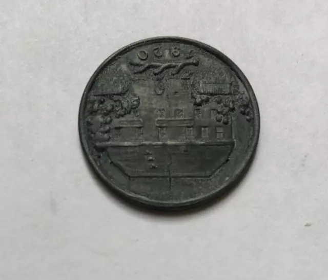 1920 Münsingen (Württemberg) Oberamt 10 Pfennig Notgeld Iron Coin  Funck#349.1