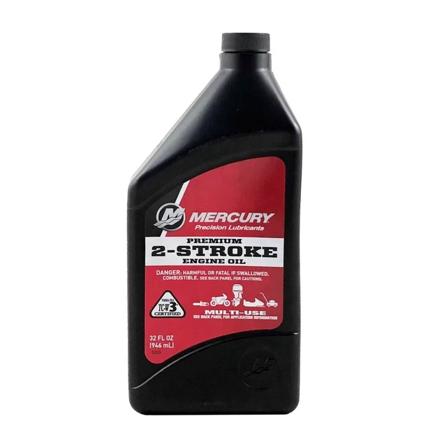 Mercury Marine New OEM Premium 2-Cycle Outboard Oil, 1qt./32oz., 92-858021K01
