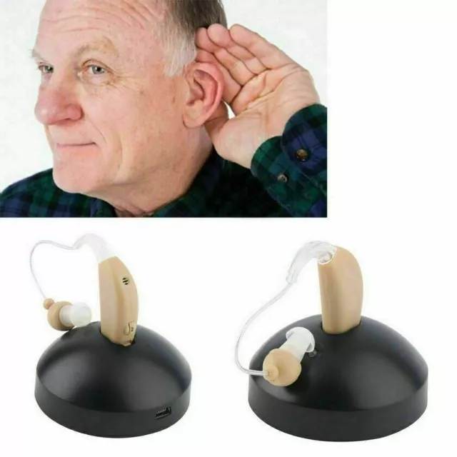 Mini apparecchio acustico ricaricabile amplificatore suoni udito orecchio 1088F