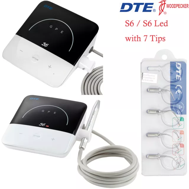 Woodpecker DTE S6 Dental Ultrasonic Piezo Scaler HD-8L Handpiece With 7*Tips