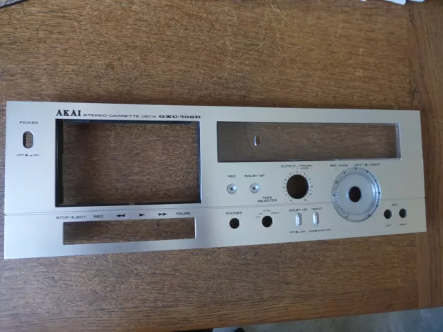 face avant pour AKAI GXC 706 D hifi stereo vintage Cassette deck piece d'origine